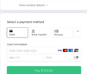 "Stripe" Payment Form Example